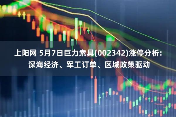 上阳网 5月7日巨力索具(002342)涨停分析: 深海经济、军工订单、区域政策驱动