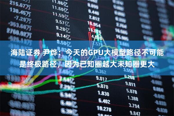 海陆证券 尹烨：今天的GPU大模型路径不可能是终极路径，因为已知圈越大未知圈更大