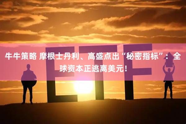 牛牛策略 摩根士丹利、高盛点出“秘密指标”：全球资本正逃离美元！