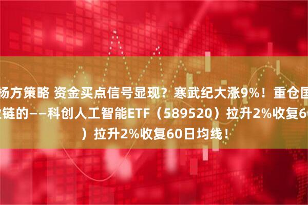 杨方策略 资金买点信号显现？寒武纪大涨9%！重仓国产AI产业链的——科创人工智能ETF（589520）拉升2%收复60日均线！